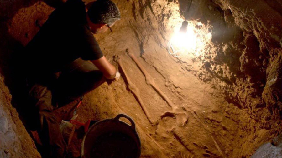Proceso excavación necrópolis Explanada