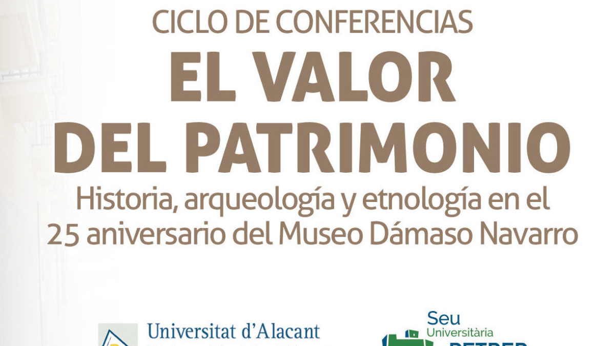 Tarjetón ciclo conferencias 25 aniversario Museo Dámaso Navarro de Petrer (Alicante) anv